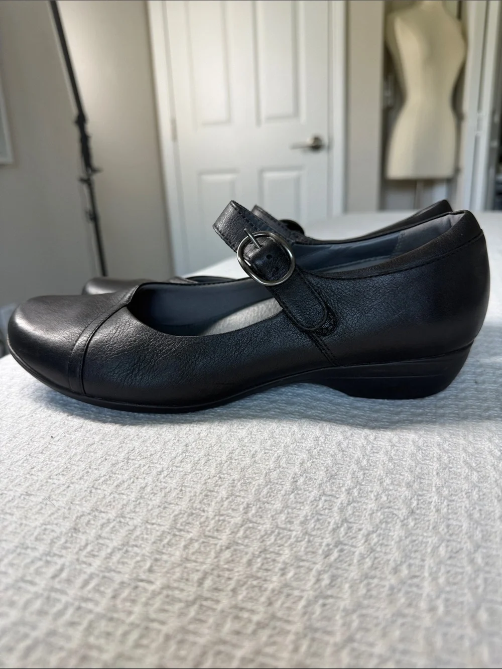 Dansko black Mary Jane style shoes with velcro strap size 41